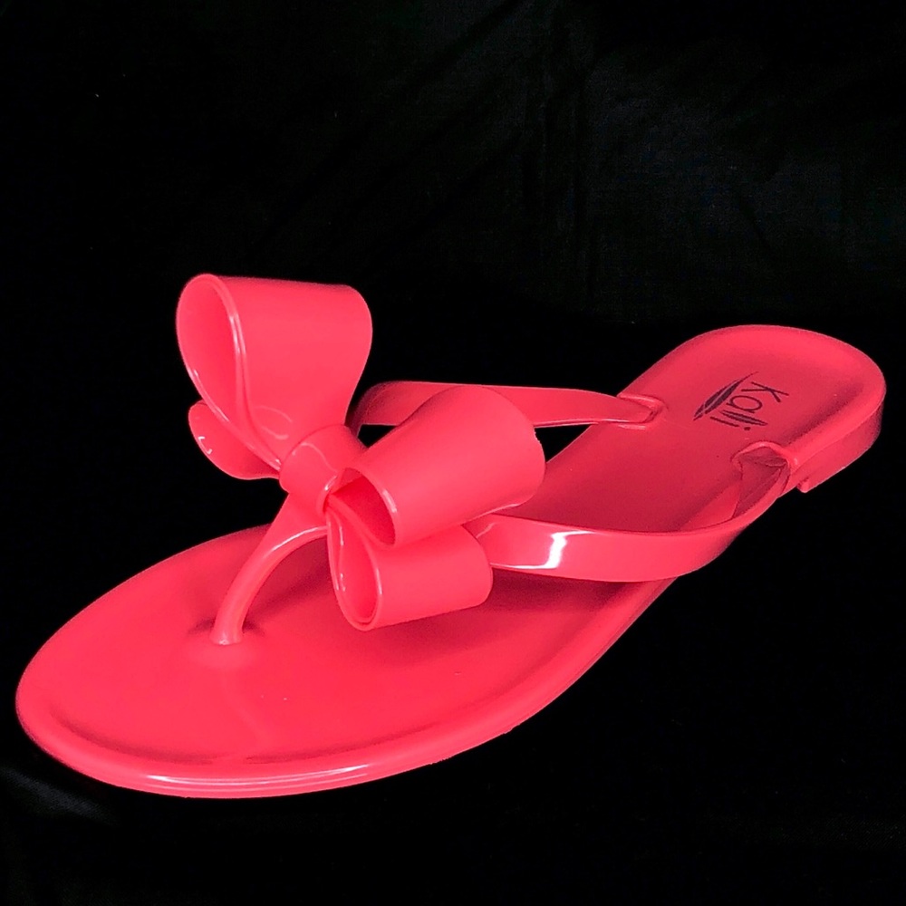 Pink Bow Flip Flops